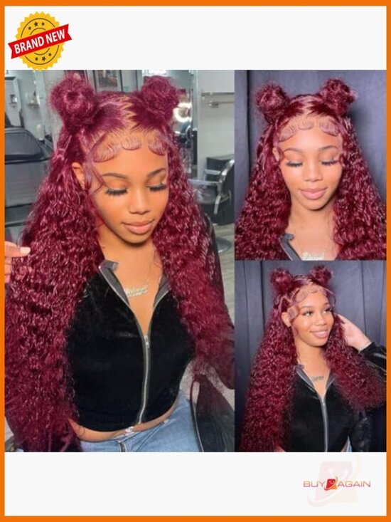 360 Lace Front Wig Human Hair Deep Wave Glueless Hidden Strap Pre Plucked Pre main image 4